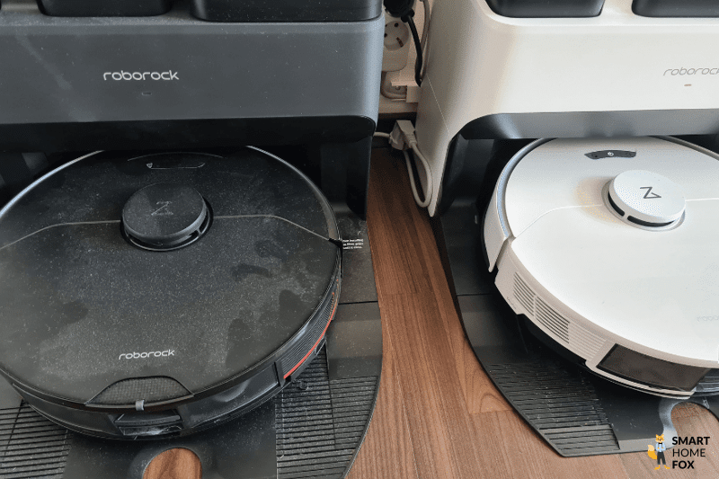 Слой пыли на Roborock S7 MaxV Ultra в сравнении с Roborock S7 Pro